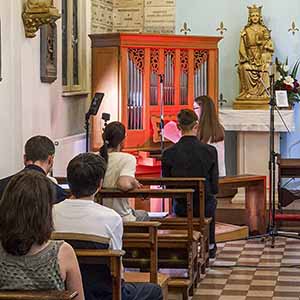 Cantus Ecclesiae concert de orga si prietenii maria luisa andrici evelina andries Biserica sacre coeur franceza Bucuresti